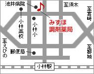 みずほ調剤薬局までの地図