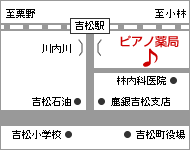 ピアノ薬局までの地図